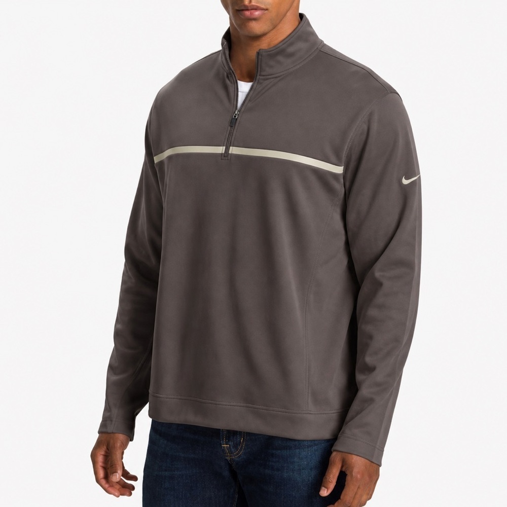 NWT Nike Golf Tour Brown Performance 1/4 Zip Lightweight Pullover Jacket Size XL